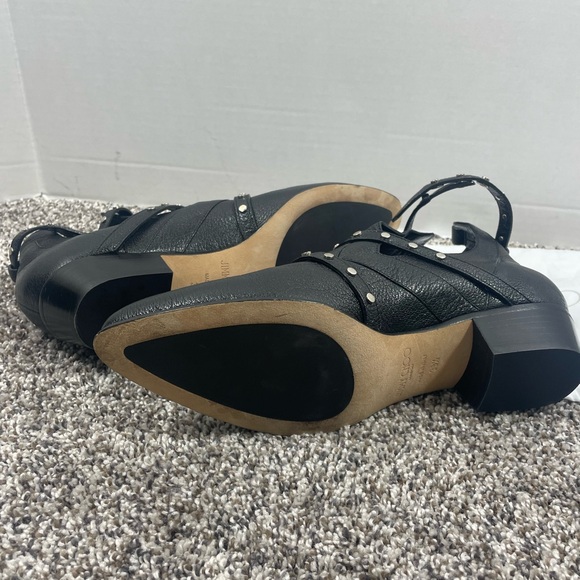 Authentic Jimmy Choo black Harley studs cut out boot new w duster 38 1/2  8 1/2 - Picture 4 of 10